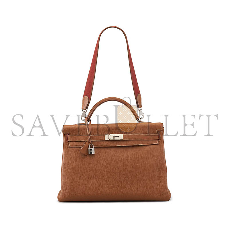HERMÈS MASTER A GOLD CLEMENCE LEATHER AMAZON RETOURNE KELLY 40 BAG (40*28*15cm)